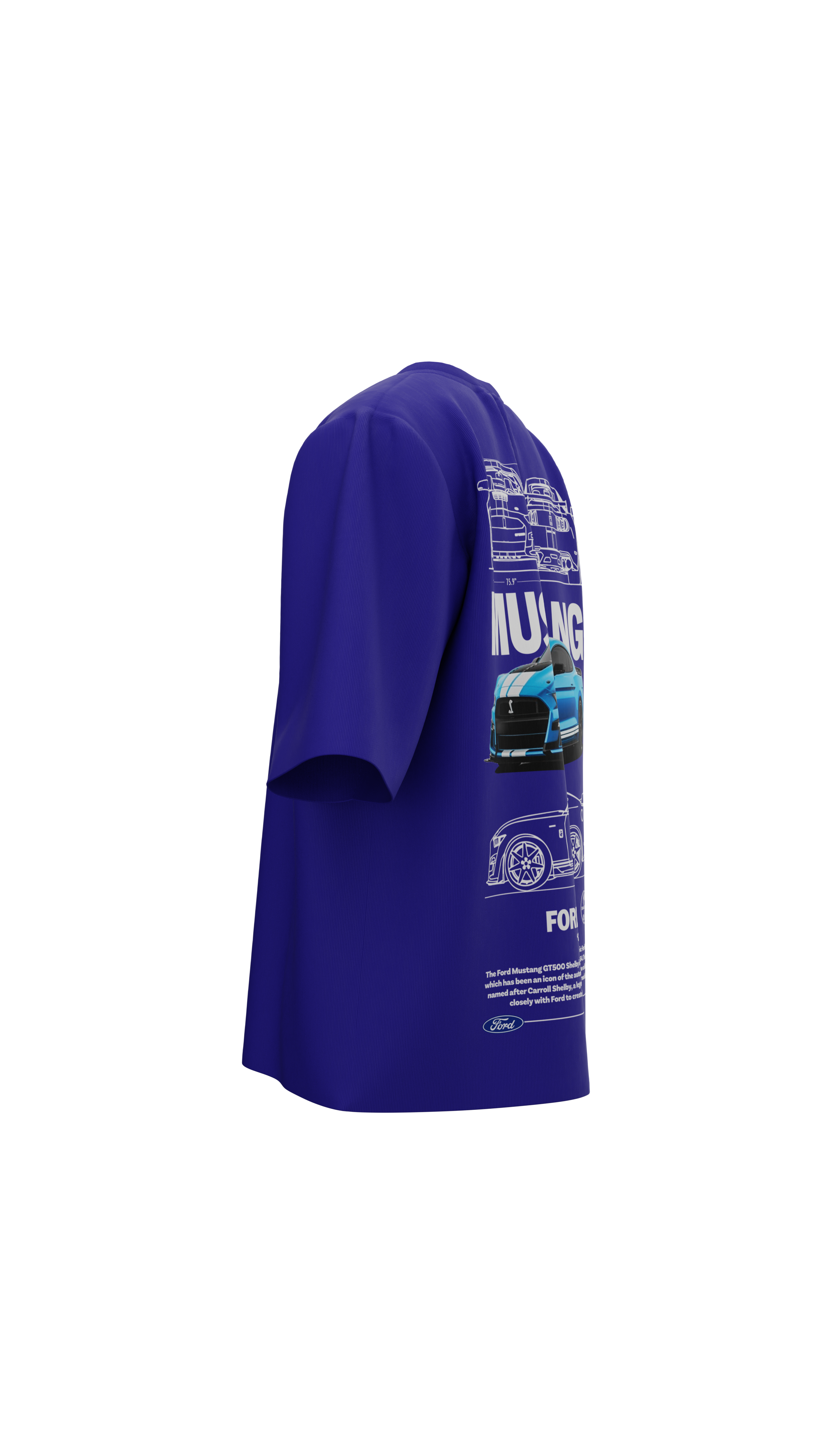 Mustang | Blue | Oversized T-Shirt | Russh Clothing