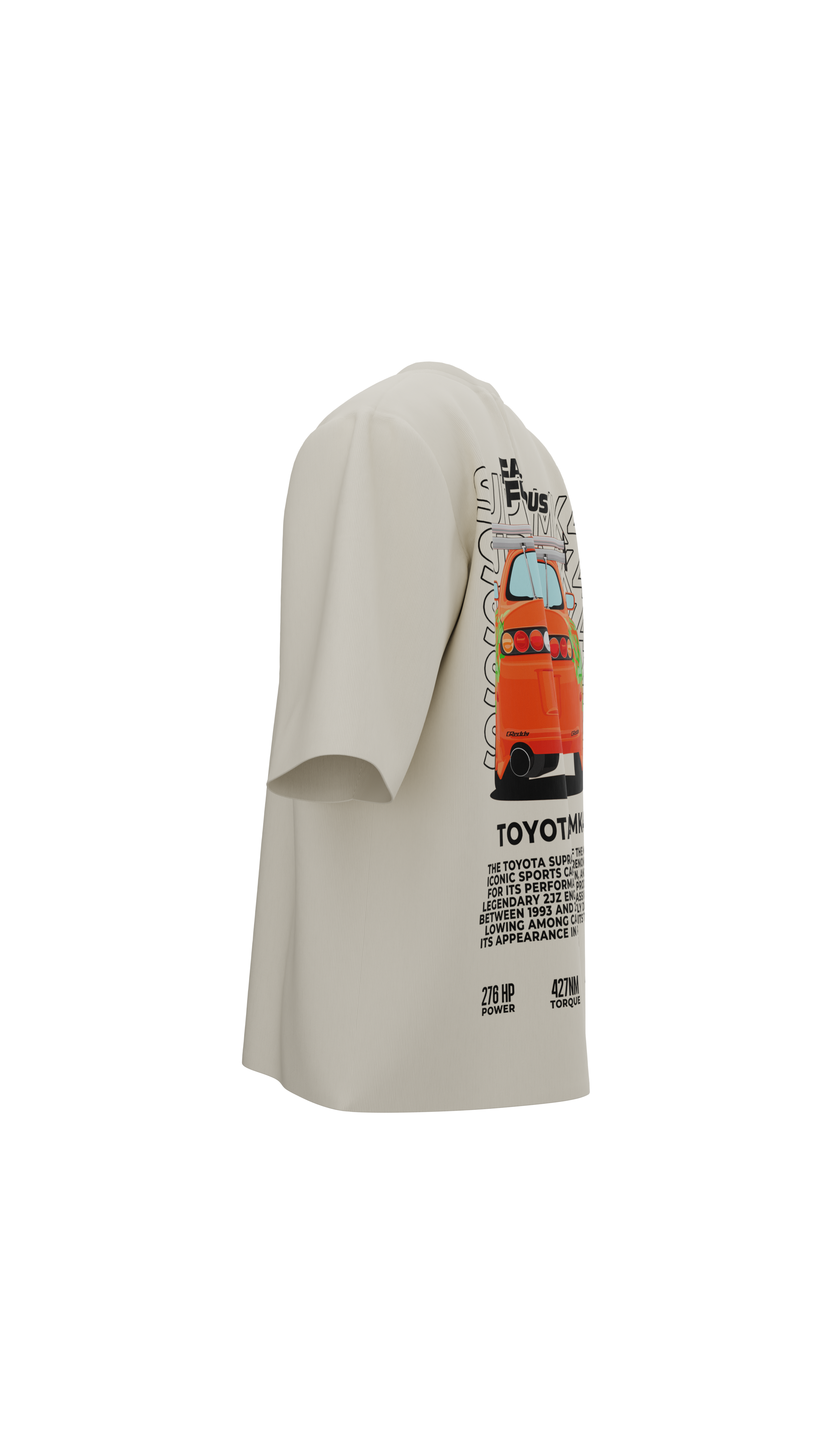 Supra MK4 | Beige | Oversized T-Shirt | Russh Clothing