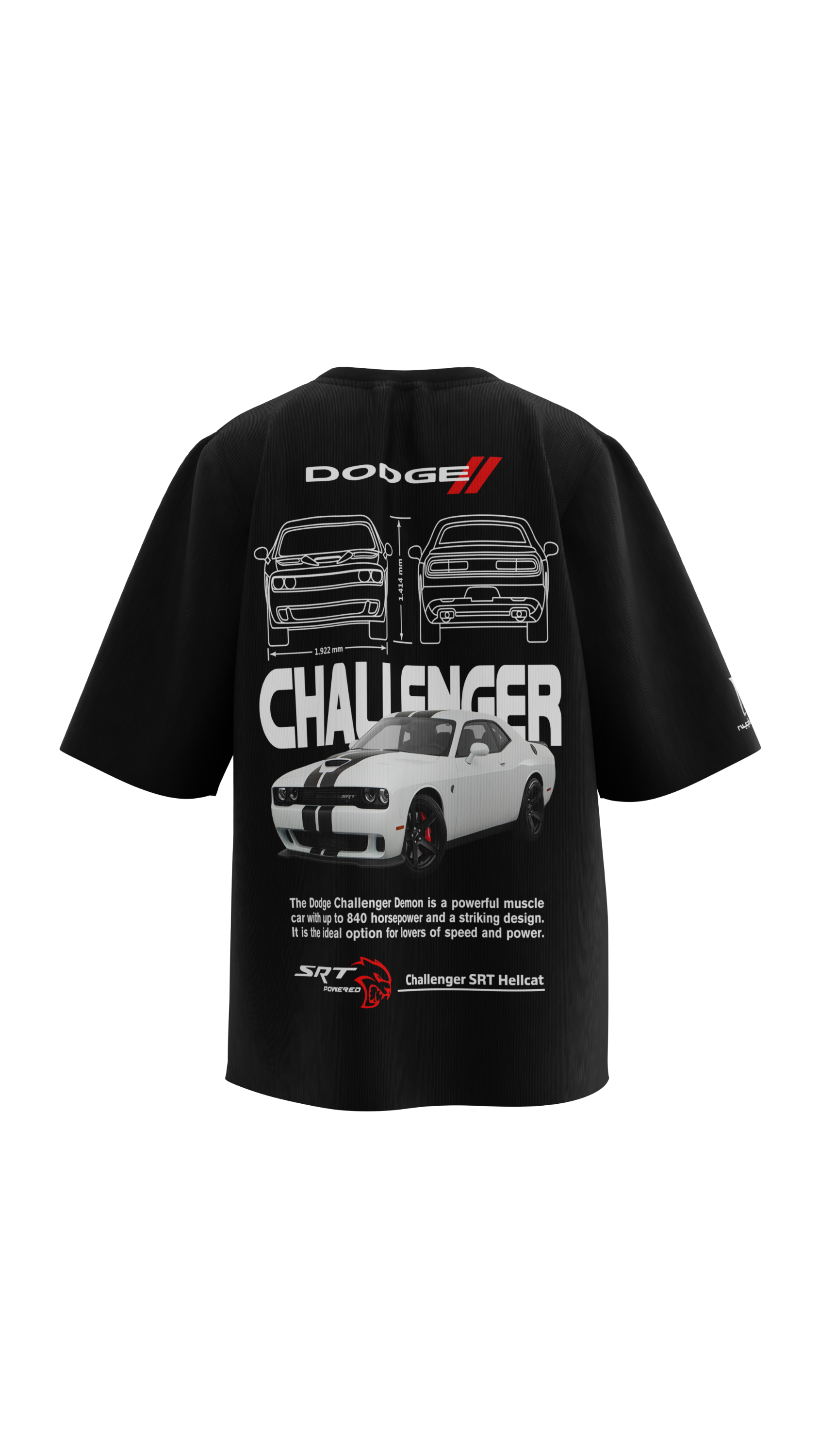 Dodge Challenger - SRT HellCat | Oversized T-Shirt | Russh Clothing