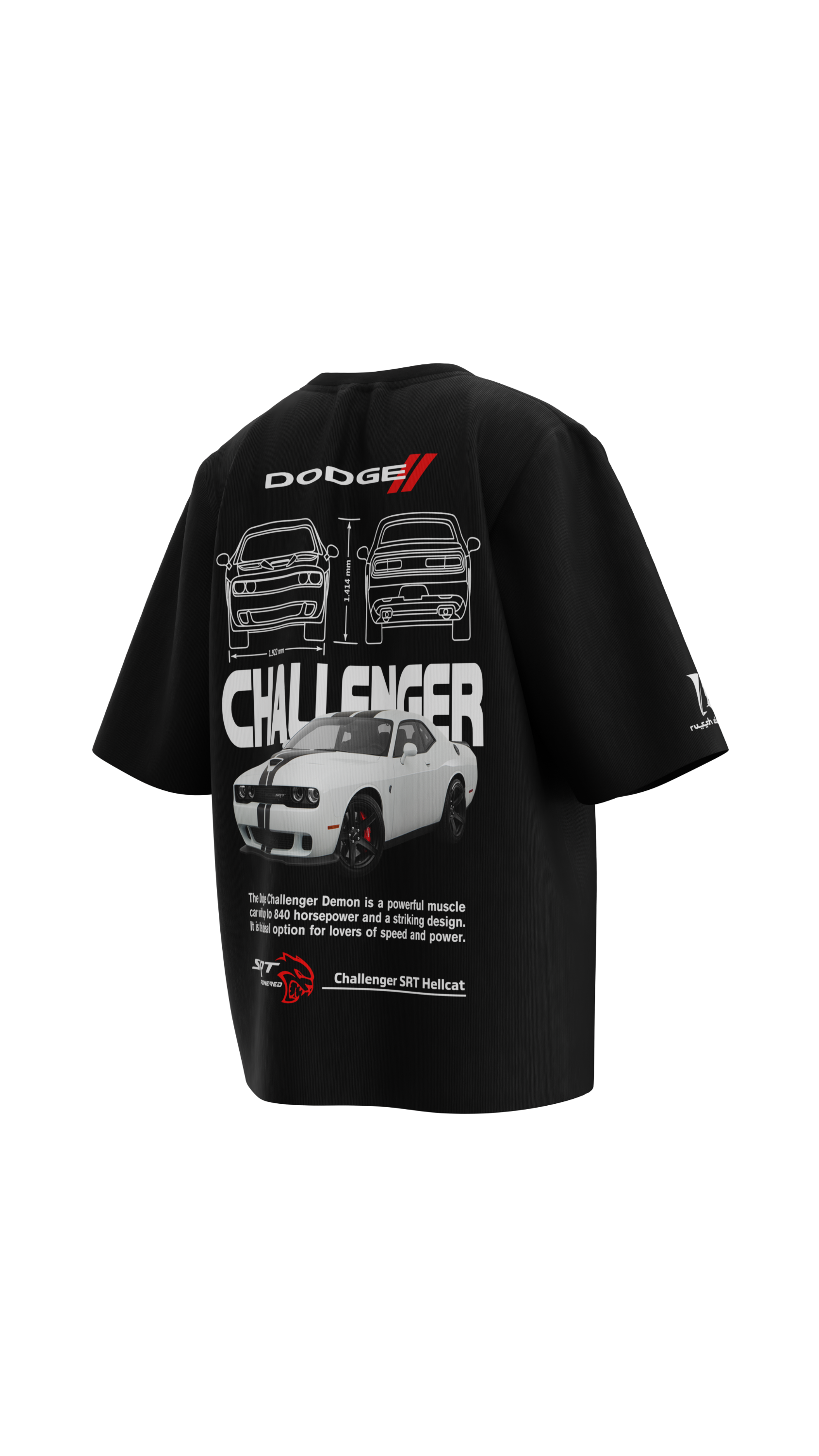 Dodge Challenger - SRT HellCat | Oversized T-Shirt | Russh Clothing