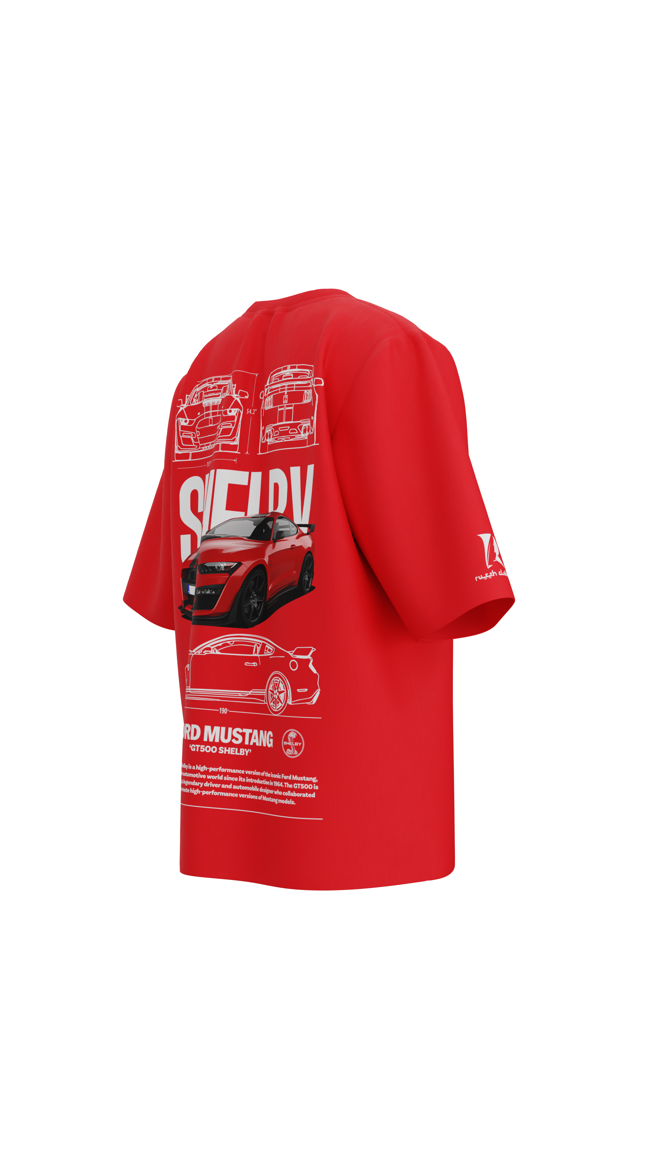 Shelby Mustang - GT500 | Red | Oversized T-Shirt | Russh Clothing