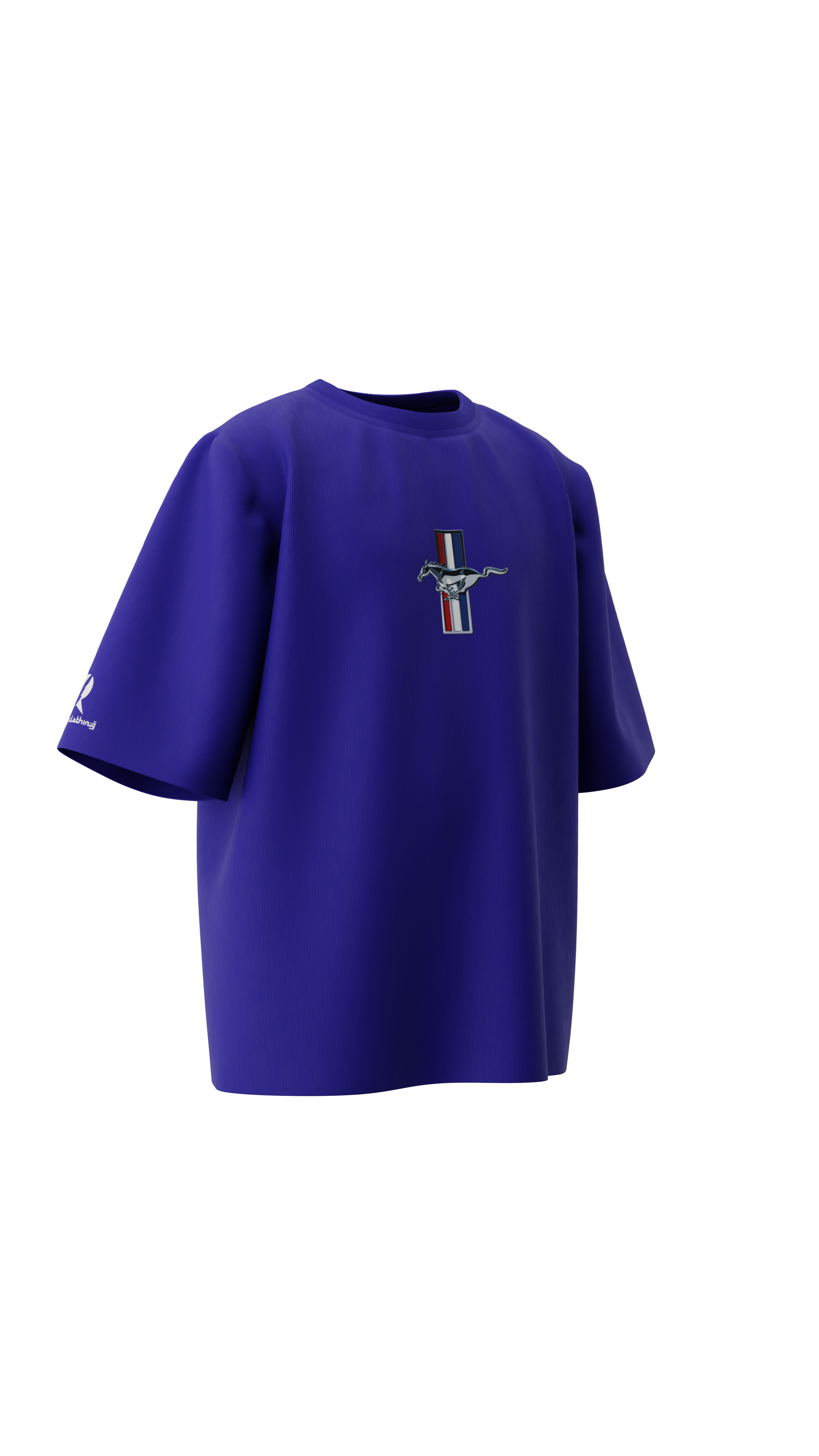 Mustang | Blue | Oversized T-Shirt | Russh Clothing